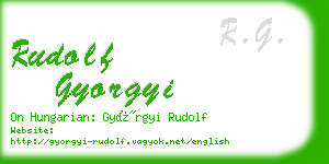rudolf gyorgyi business card